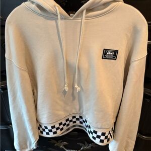 Vans Off-White Sweatshirt with Black Logo